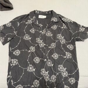 Abercrombie & Fitch Dark Gray Floral Men's Shirt